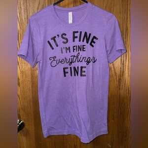 Bella Canvas Lavender Purple Graphic Tee with Black Print